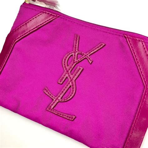 pink ysl makeup bag|ysl cosmetic bag.